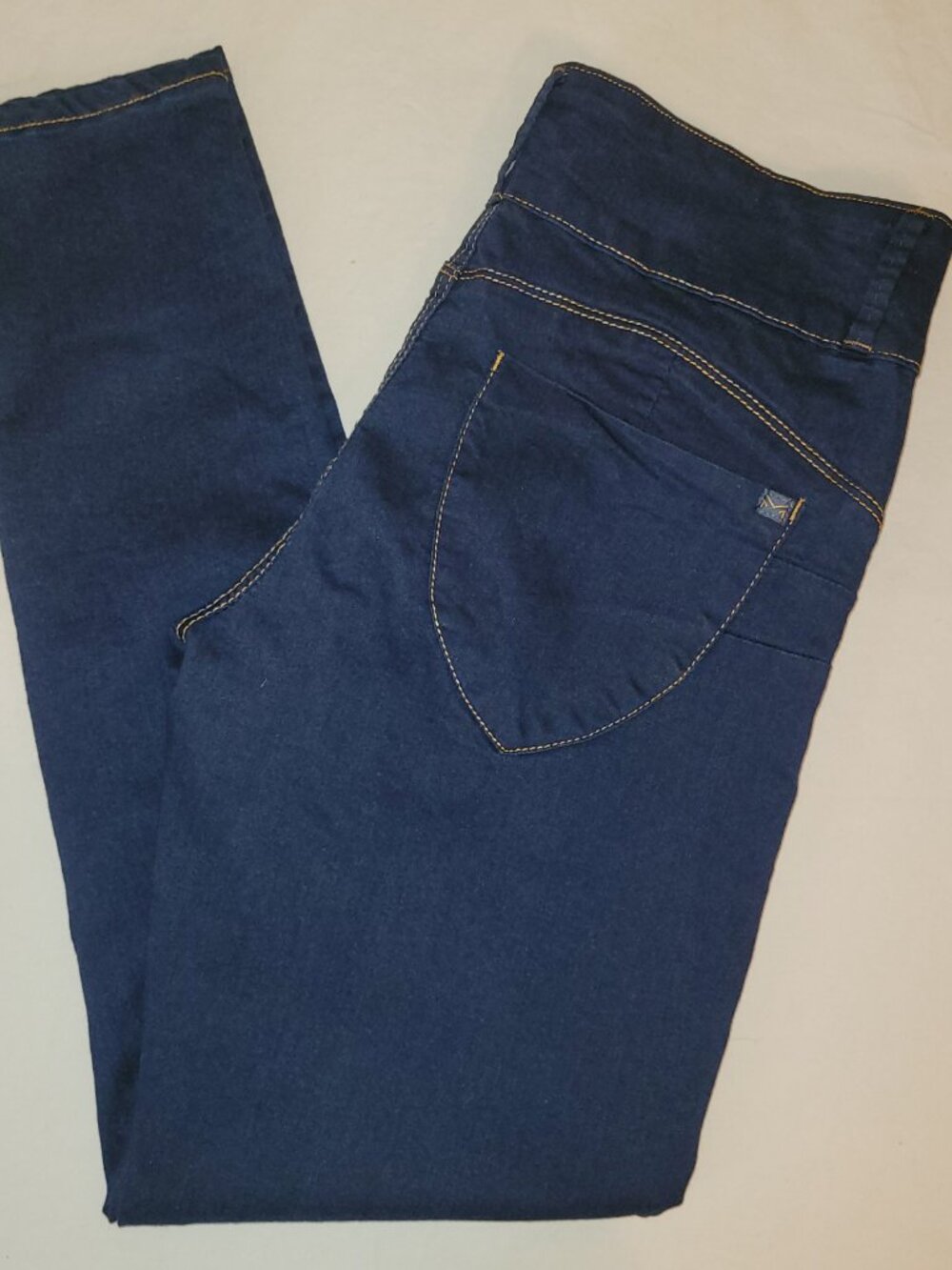 My Fit Jeans Blue Dark Wash Mid Rise Flex Stretch Denim Women's 14-20